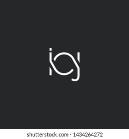 Letters I C J Joint logo icon vector element.