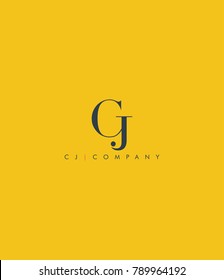 Letters C & J joint logo icon vector element.
