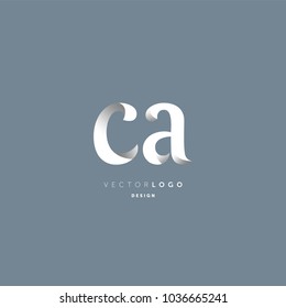 Letters C & A joint logo icon vector element.

