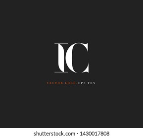 Letters I & C Joint logo icon vector for business card and corporate identity.