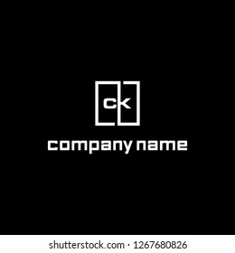 letters 'C and K' combination with box symbols