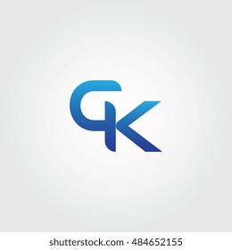 The letters C and K combined Icon Logo Templates. CK Initial Vector Design Element For Download