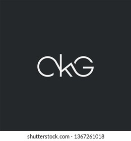 Letters C K G Joint logo icon vector element.