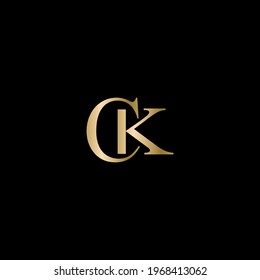 Letters C K logo design. Vector illustration.