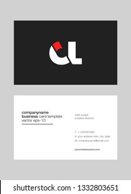 Letters C L Joint logo icon with business card vector template.