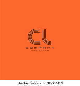 Letters C & L joint logo icon. Stroke letter vector element.

