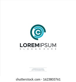 Letters C logo CCC with a simple and elegant concept. suitable for modern cloud companies Design logo design