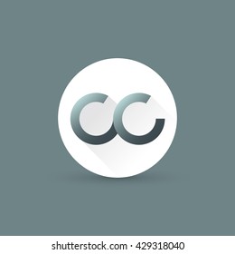 Letters C & C logo icon design template elements. Double C logotype