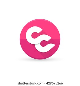 Letters C & C logo icon design template elements. Vector color sign.