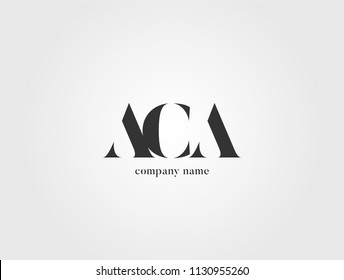 Letters A C A logo icon vector template.