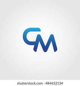 The letters C and M combined Icon Logo Templates. CM Initial Vector Design Element For Download