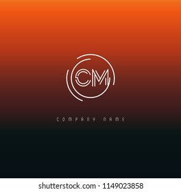 Letters C M Joint logo icon vector element.
