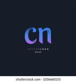 Letters C & N joint logo icon vector element.
