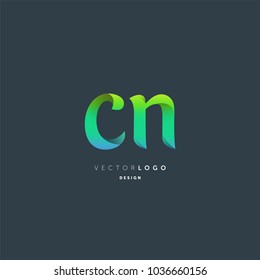 Letters C & N joint logo icon vector element.
