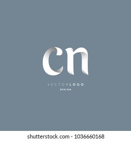 Letters C & N joint logo icon vector element.
