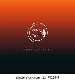 Letters C N Joint logo icon vector element.
