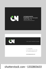 Letters C N Joint logo icon with business card vector template.