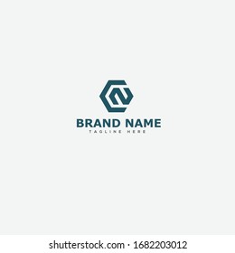 Elemento vectorial del icono del logotipo de unión C y N de las letras. 
