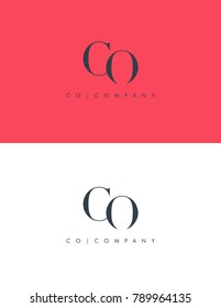 Letters C O joint logo icon vector element.
