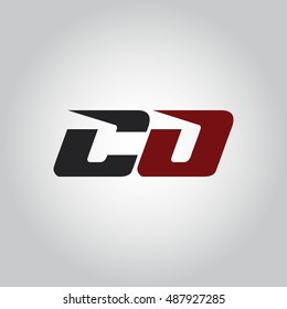 The letters C and O logo automotive black and red colored