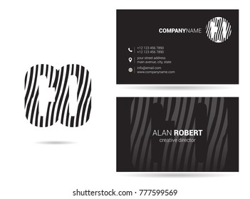 Letters C O Logo icon with Business Card Template Vector