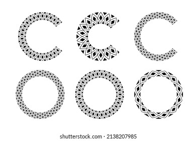 Letters C and O for monogram logo. Elements for design. Vector art.