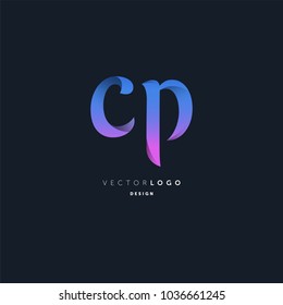 Letters C & P joint logo icon vector element.
