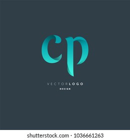 Letters C & P joint logo icon vector element.
