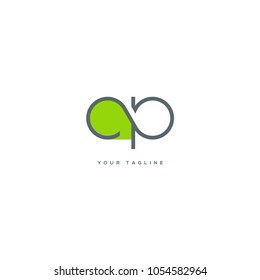 Letters C P, C & P joint logo icon vector template.
