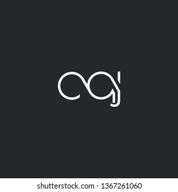 Letters C Q J Joint logo icon vector element.