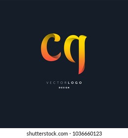 Letters C & Q joint logo icon vector element.
