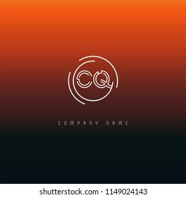 Letters C Q Joint logo icon vector element.
