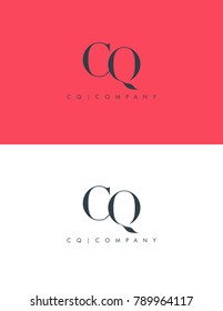 Letters C Q joint logo icon vector element.
