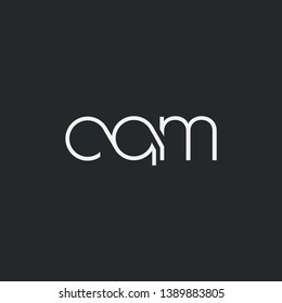 Letters C Q M Joint logo icon vector element.