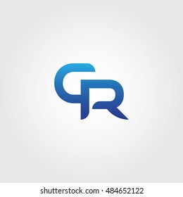 The letters C and R combined Icon Logo Templates. CR Initial Vector Design Element For Download