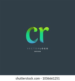 Letters C & R joint logo icon vector element.
