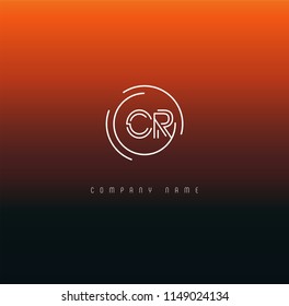 Letters C R Joint logo icon vector element.
