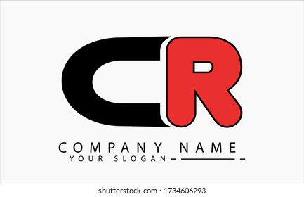 Letters C R joint logo icon vector element. 