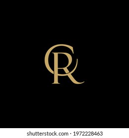 Letters C R logo design. Vector illustration.