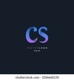 Letters C & S joint logo icon vector element.
