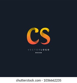 Letters C & S joint logo icon vector element.
