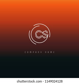 Letters C S Joint logo icon vector element.
