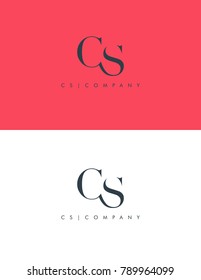 Letters C S joint logo icon vector element.
