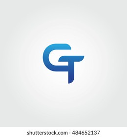The letters C and T combined Icon Logo Templates. CT Initial Vector Design Element For Download