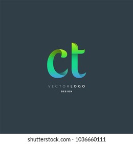 Letters C & T joint logo icon vector element.
