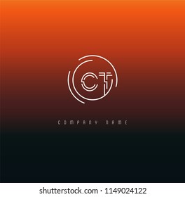 Letters C T Joint logo icon vector element.
