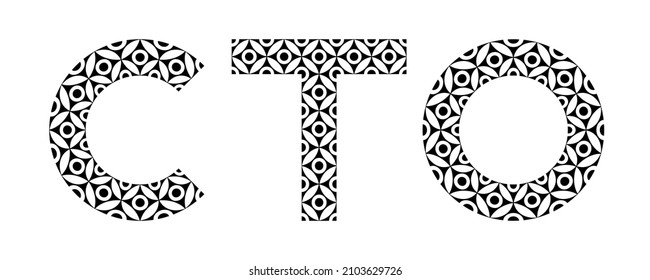 Letters C T O for monogram logo. Elements for design. Vector art.