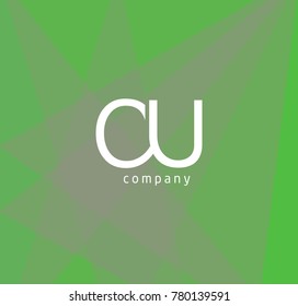 Letters C U business Logo icon template vector.