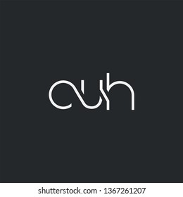 Letters C U H Joint logo icon vector element.