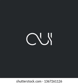 Letters C U I Joint logo icon vector element.